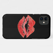 Rote Lippen Küssen Handy-Gehäuse Case-Mate iPhone Hülle (Rückseite (Horizontal))