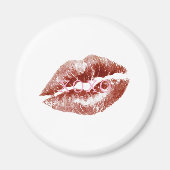 Rote Lippen küssen XOXO Magnet (Vorne)