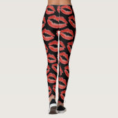Rote Lippen Leggings (Rückseite)