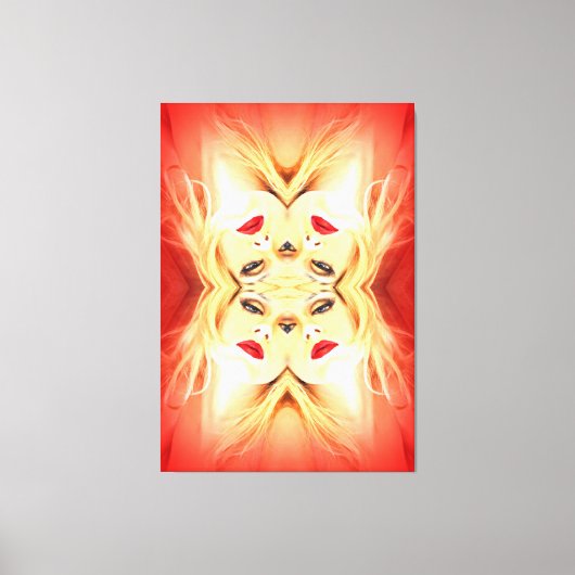 Rote Lippen Leinwanddruck (Vorderseite)