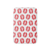 Rote Lippen, Lippenmuster, Roter Lippenstift, Kuss Badematte (Vorderseite Vertikal)