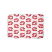 Rote Lippen, Lippenmuster, Roter Lippenstift, Kuss Badematte (Vorderseite)