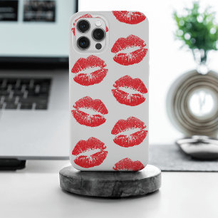 Rote Lippen, Lippenmuster, Roter Lippenstift, Kuss Case-Mate iPhone Hülle