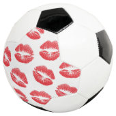 Rote Lippen, Lippenmuster, Roter Lippenstift, Kuss Fußball (Dreiviertel)