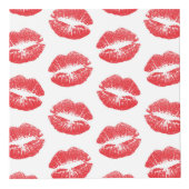 Rote Lippen, Lippenmuster, Roter Lippenstift, Kuss Würfel (Vorderseite)