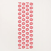 Rote Lippen, Lippenmuster, Roter Lippenstift, Kuss Yogamatte (Rückseite)