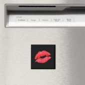 Rote Lippen Lippenstift Kuss Magnet (In Situ (Geschirrspüler))