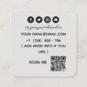 Rote Lippen machen Künstler Quadratische Visitenkarte (Rückseite)