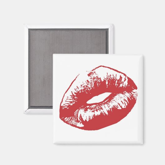 Rote Lippen Magnet (Vorderseite/Rückseite)