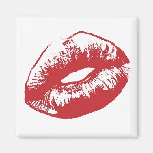 Rote Lippen Magnet (Vorne)