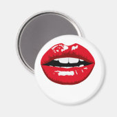 Rote Lippen Magnet (Vorderseite/Rückseite)