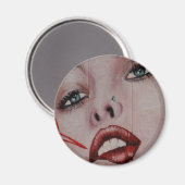 Rote Lippen Magnet (Vorderseite/Rückseite)