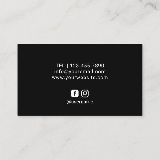 Rote Lippen Makeup Artist Schlicht Black Visitenkarte (Rückseite)