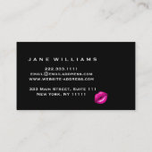 Rote Lippen Makeup Artist Visitenkarte (Rückseite)