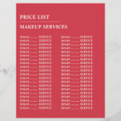 Rote Lippen, Makeup-Künstlerwerbung Flyer (Hinten)