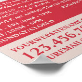 Rote Lippen, Makeup-Künstlerwerbung Poster (Ecke)