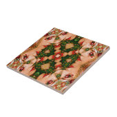 Rote Lippen Mandala Fliese (Seite)