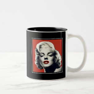 Rote Lippen Marilyn Zweifarbige Tasse