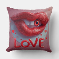 Rote Lippen mit Auge und Liebe Inspiriert