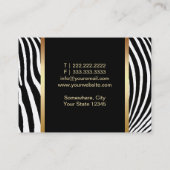 Rote Lippen, moderne Zebrastreifen Visitenkarte (Rückseite)