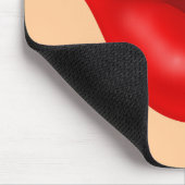 Rote Lippen Mousepad (Ecke)