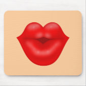 Rote Lippen Mousepad (Vorne)