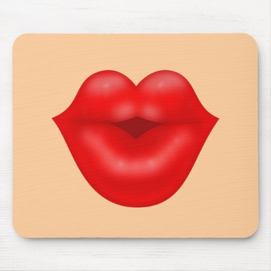 Rote Lippen Mousepad (Vorne)
