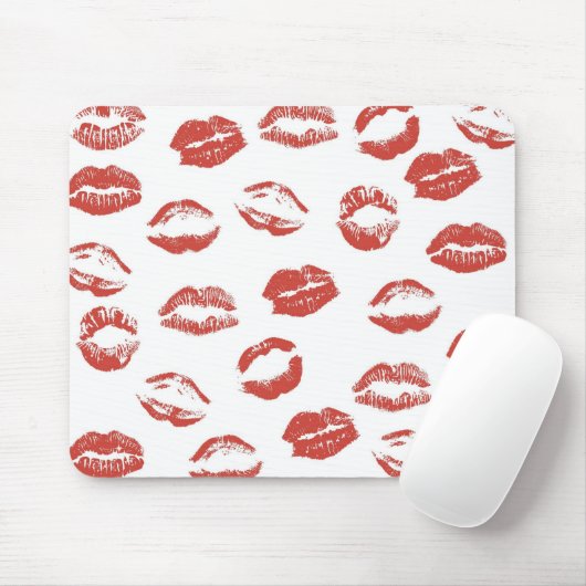 Rote Lippen Mousepad (Mit Mouse)