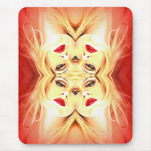 Rote Lippen Mousepad (Vorne)