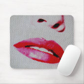 Rote Lippen Mousepad (Mit Mouse)