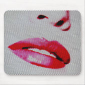 Rote Lippen Mousepad (Vorne)