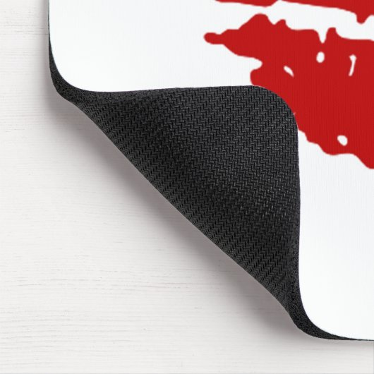 Rote Lippen Mousepad (Ecke)