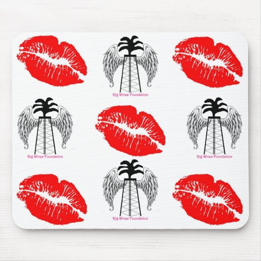 Rote Lippen Mousepad (Vorne)