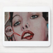 _Rote Lippen Mousepad (Vorne)