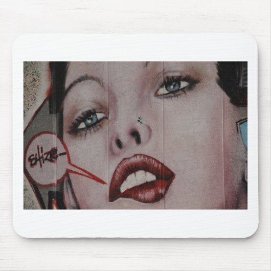 _Rote Lippen Mousepad (Vorne)