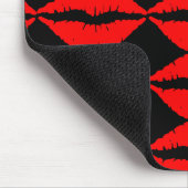Rote Lippen Mousepad (Ecke)