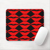 Rote Lippen Mousepad (Mit Mouse)