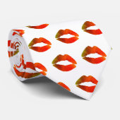 Rote Lippen, Mund-Krawatte Krawatte (Gerollt)