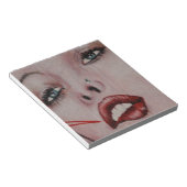 Rote Lippen Notizblock (angewinkelt)