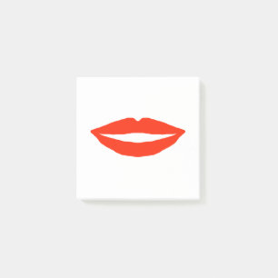Rote Lippen Post-it Klebezettel