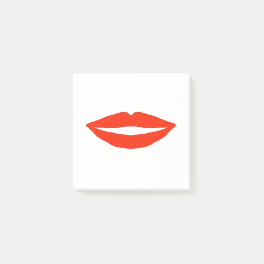 Rote Lippen Post-it Klebezettel (Vorderseite)