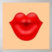 Rote Lippen Poster (Vorne)