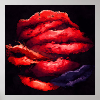 Rote Lippen Poster