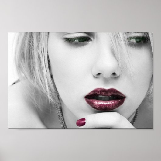 Rote Lippen Poster (Vorne)
