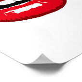 Rote Lippen Poster (Ecke)