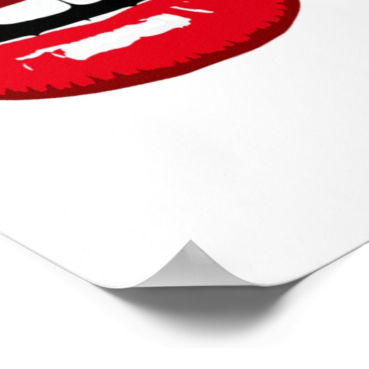 Rote Lippen Poster (Ecke)