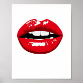 Rote Lippen Poster (Vorne)