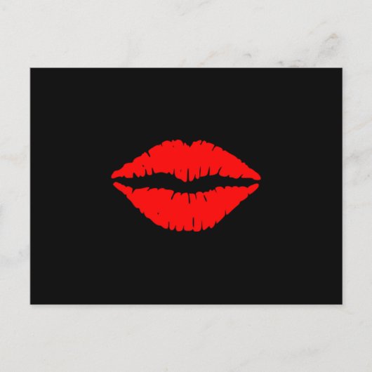 Rote Lippen Postkarte (Vorderseite)