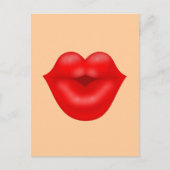 Rote Lippen Postkarte (Vorderseite)
