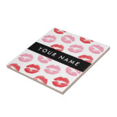 Rote Lippen, rosa Lippen, Kuss, Ihr Name, personal Fliese (Seite)